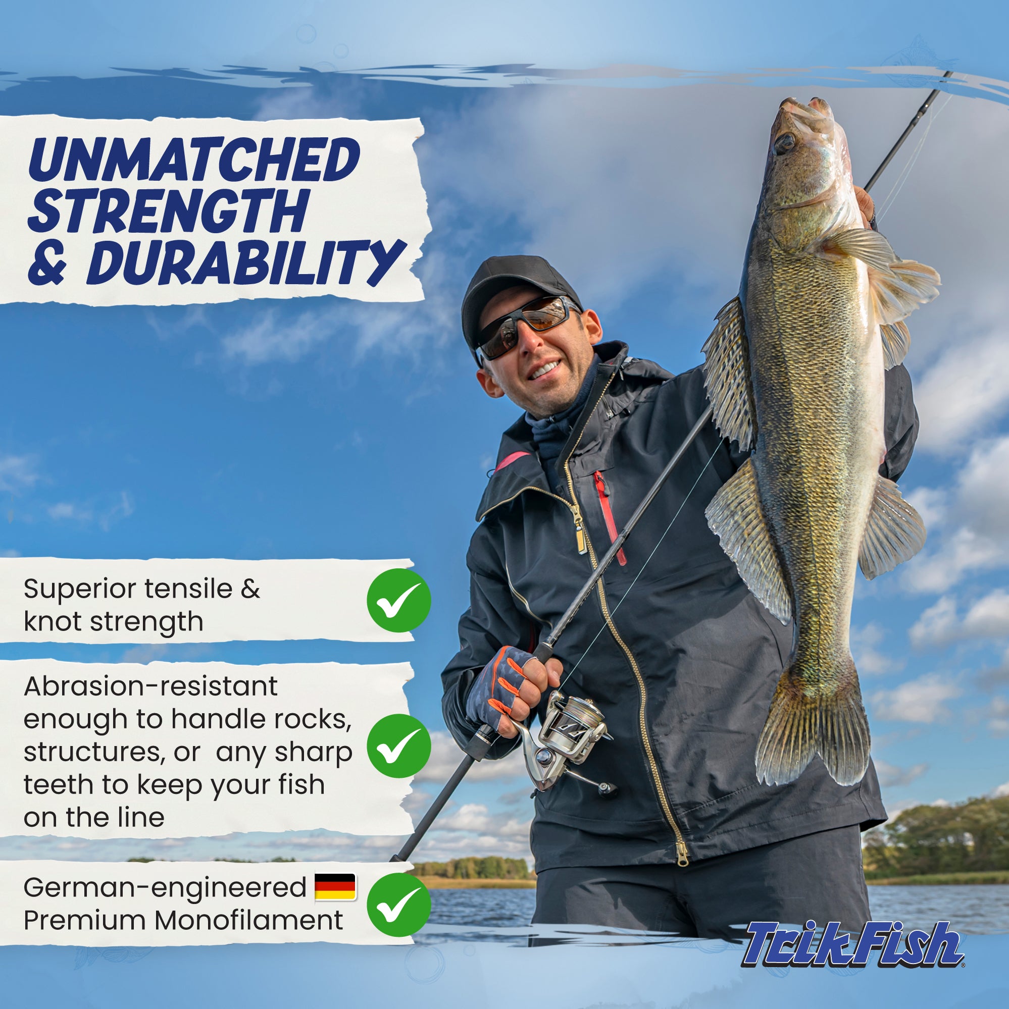 Spool Trik Fish Armor Tough Mono Camo Fishing Line 30# Pound Test 1700 Yards NEW Spool Trik Fish Armor Tough Mono Camo Fishing Line 30# Pound Test 1700 Yards NEW